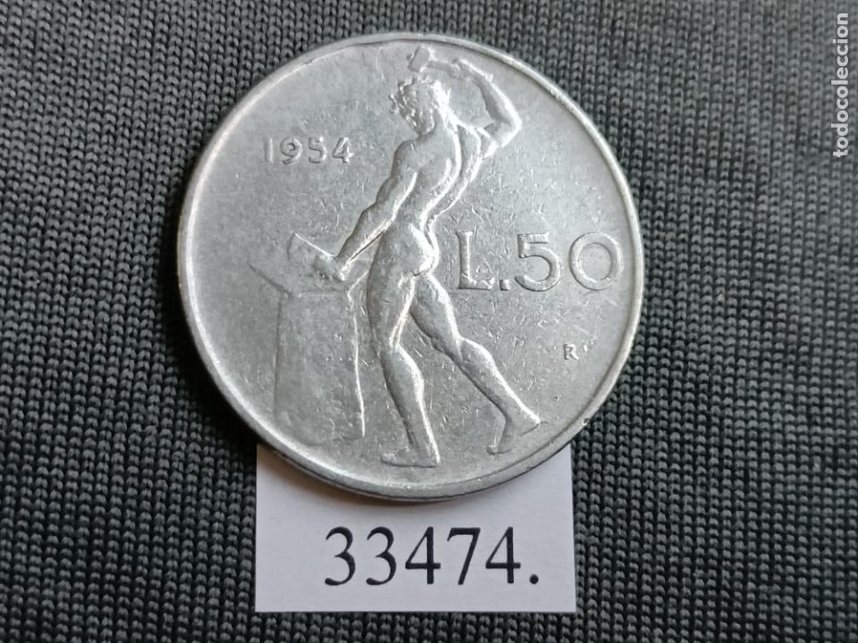Alte M&uuml;nzen aus Europa: Italia 50 liras 1954