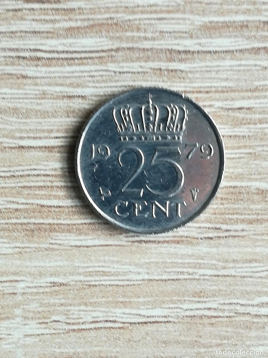 Monedas antiguas de Europa: MONEDA 25 CENT HOLANDA - A&Ntilde;O 1979. - Foto 2