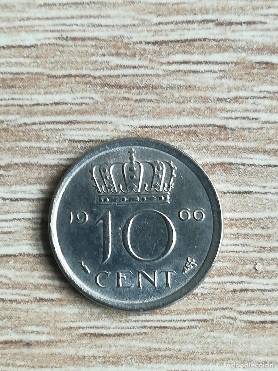 Monedas antiguas de Europa: MONEDA 10 CENT HOLANDA - A&Ntilde;O 1966. - Foto 2