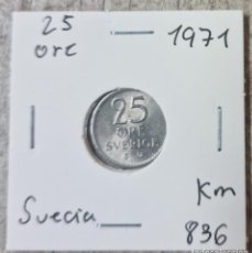 Monedas antiguas de Europa: MONEDA - SUECIA 1971 - 25 ORE - MONEDA ENCARTONADA