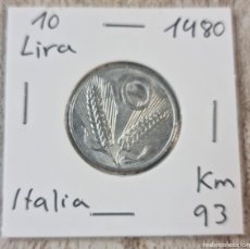 Monedas antiguas de Europa: MONEDA DE ITALIA 1980 - 10 LIRAS - MONEDA ENCARTONADA