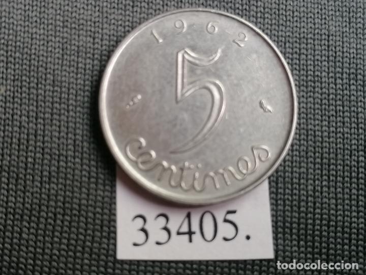 Monedas antiguas de Europa: Francia 5 centimos 1962 - Foto 2