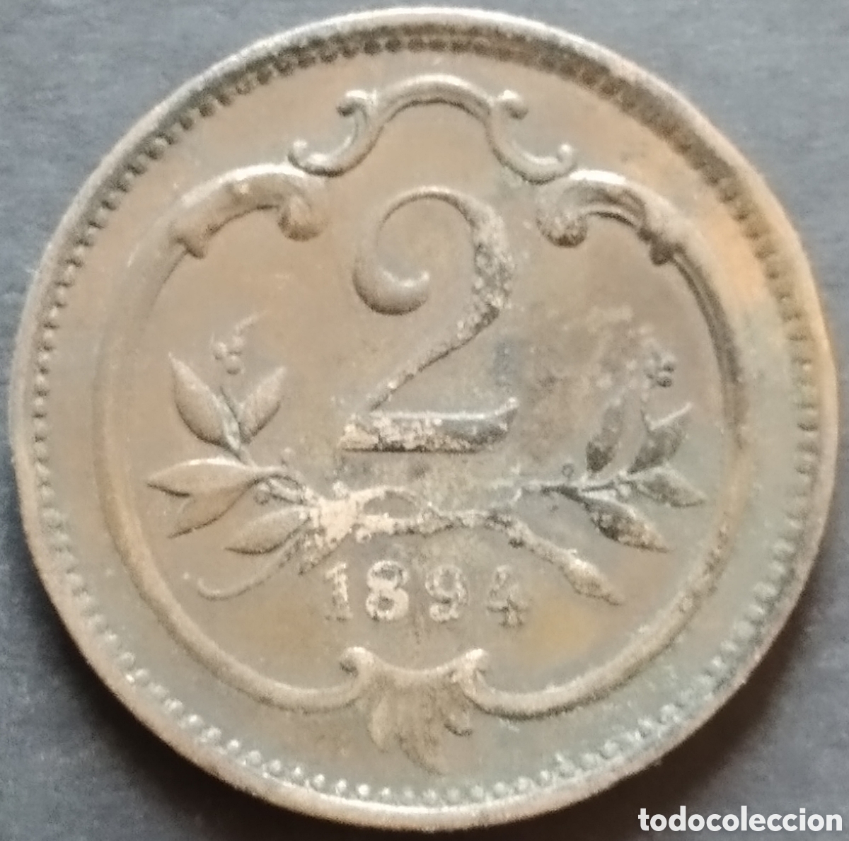 Monedas antiguas de Europa: MONEDA - AUSTRIA 2 HELLERS 1894 - Foto 1