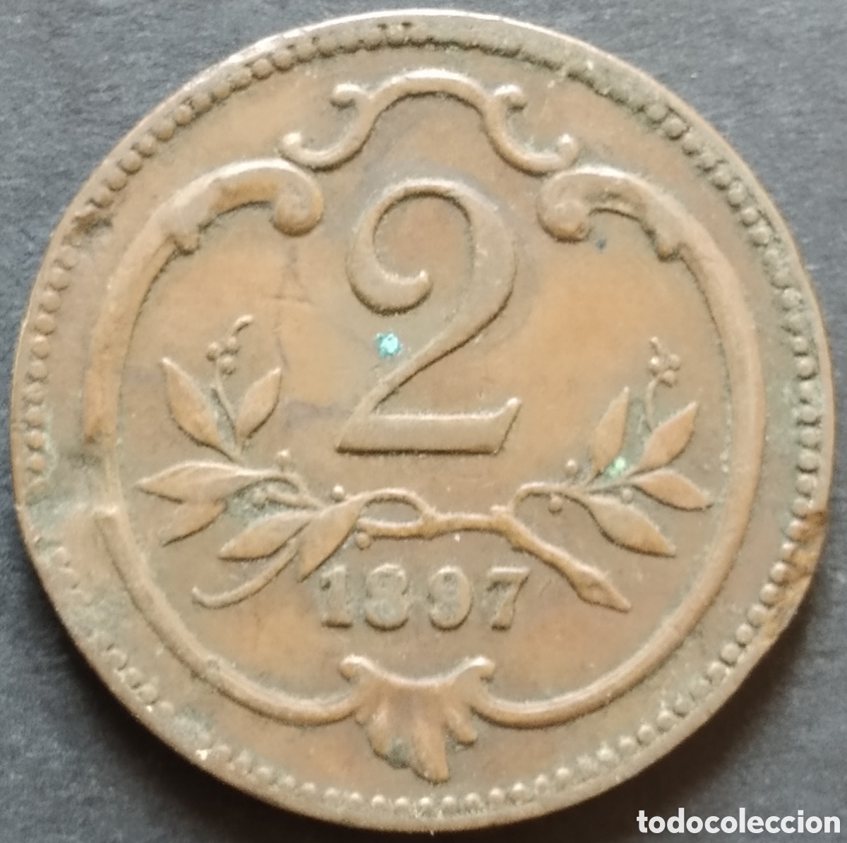 Monedas antiguas de Europa: MONEDA - AUSTRIA 2 HELLERS 1897 - Foto 1