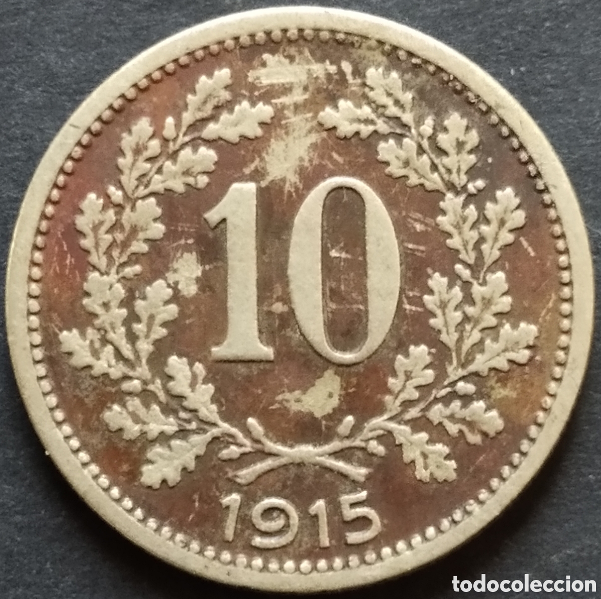 Monedas antiguas de Europa: MONEDA - AUSTRIA 10 HELLERS 1915 - Foto 1