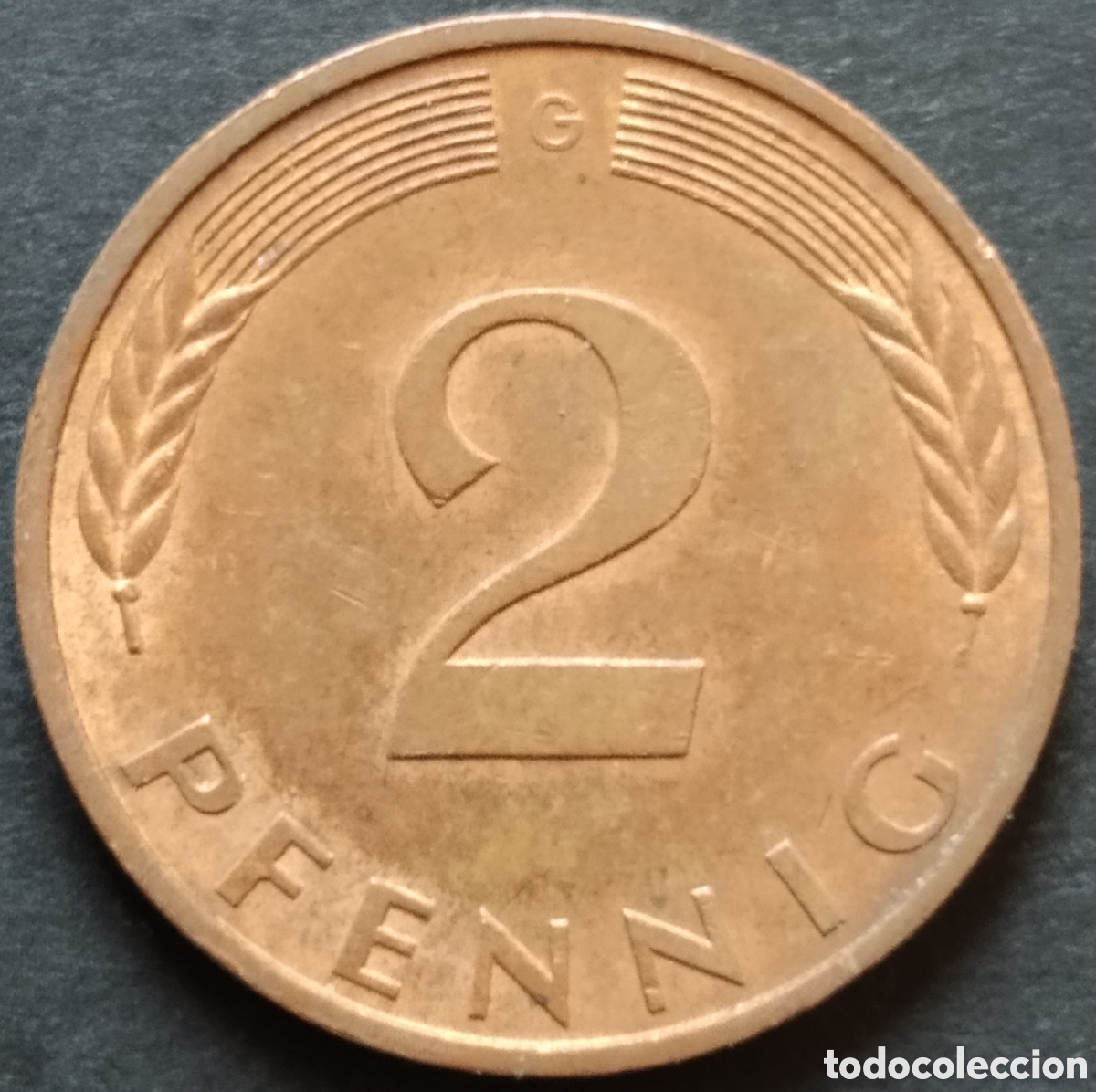 Alte M&uuml;nzen aus Europa: MONEDA - ALEMANIA 2 PFENNIG 1981 (CECA G)