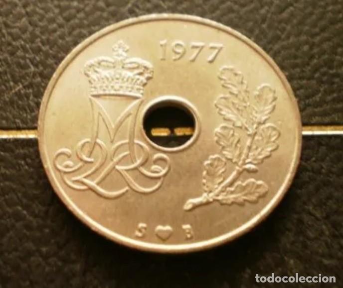 Monedas antiguas de Europa: ~ MONEDA DINAMARCA 25 ORE 1977 ~ - Foto 1