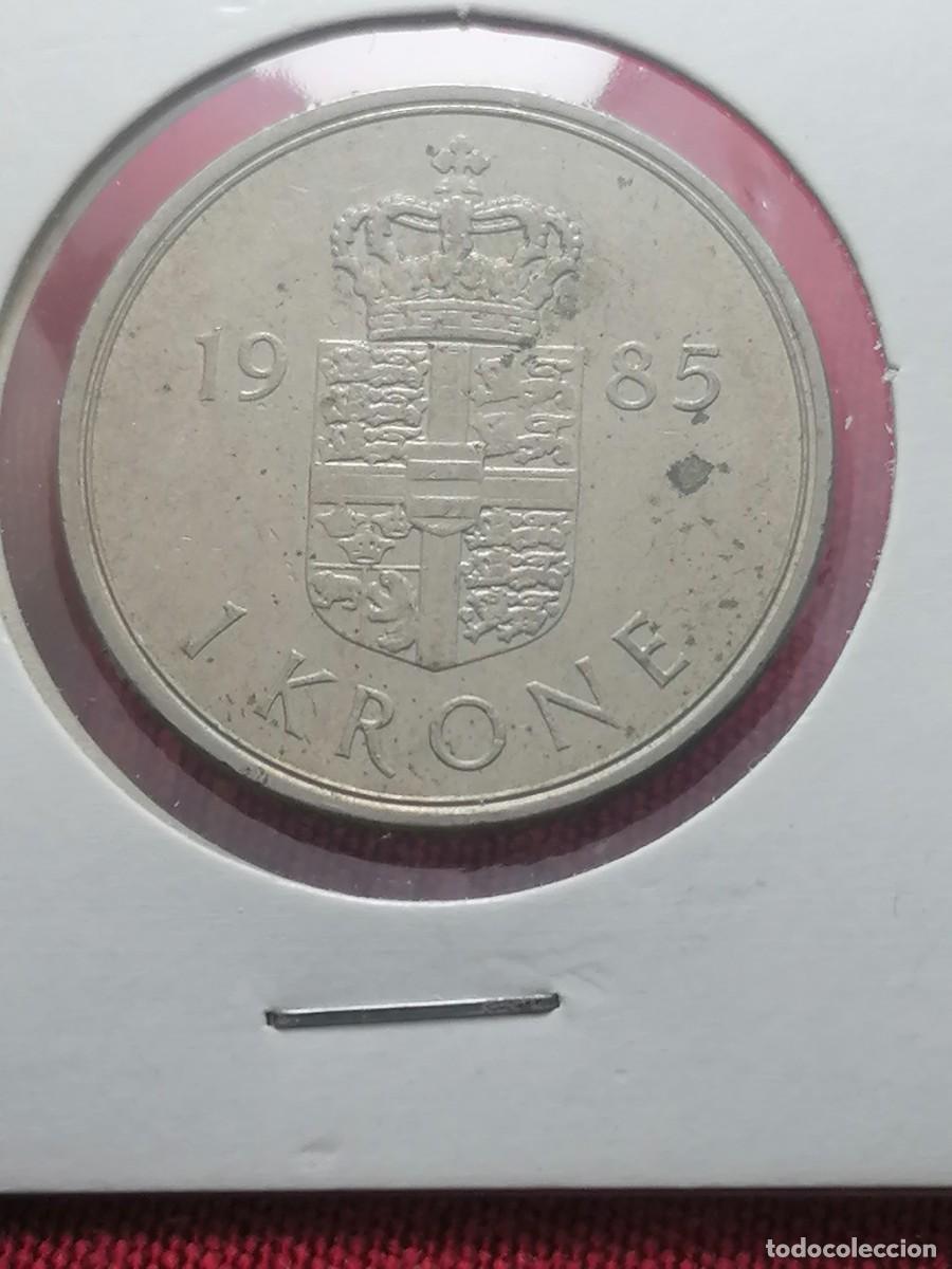 Monedas antiguas de Europa: DINAMARCA. 1 KRONE 1985 - Foto 1