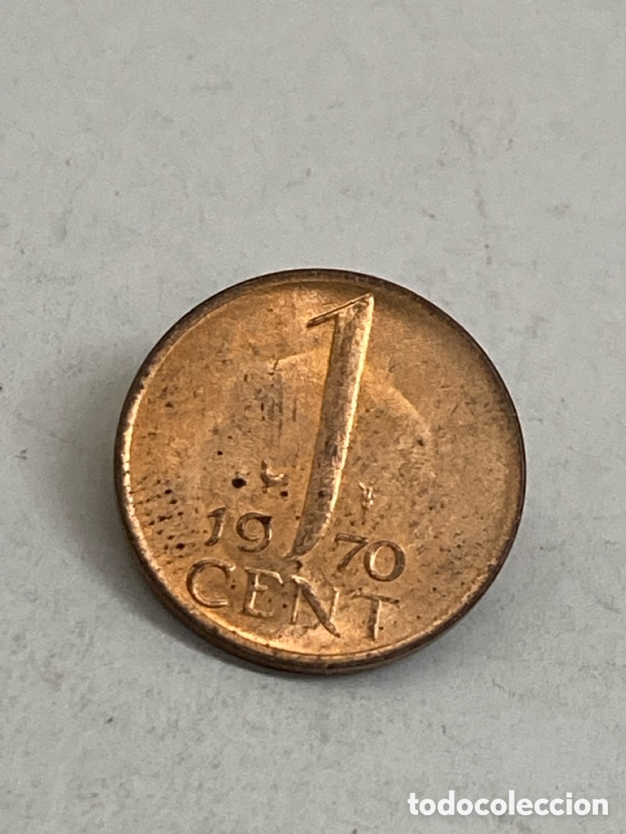 Monedas antiguas de Europa: Moneda 1Cent Holanda 1970 L38 - Foto 1