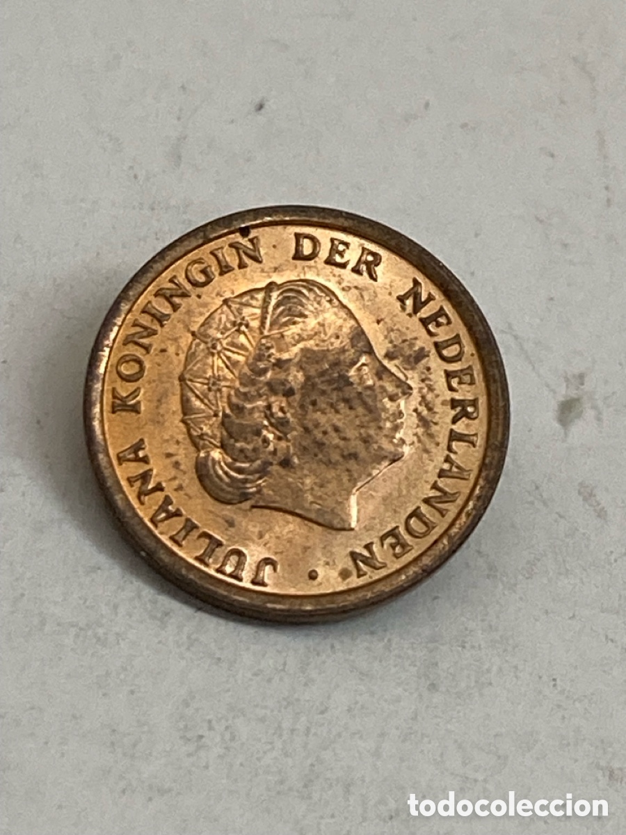 Monedas antiguas de Europa: Moneda 1 cent Holanda 1968 L38 - Foto 2