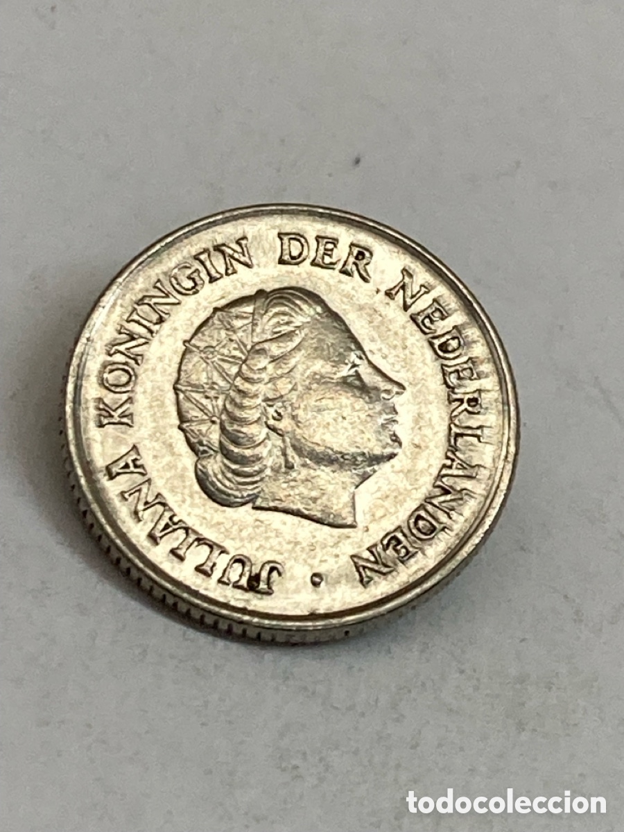 Monedas antiguas de Europa: Moneda 25 Cent Holanda 1958/L38 - Foto 2