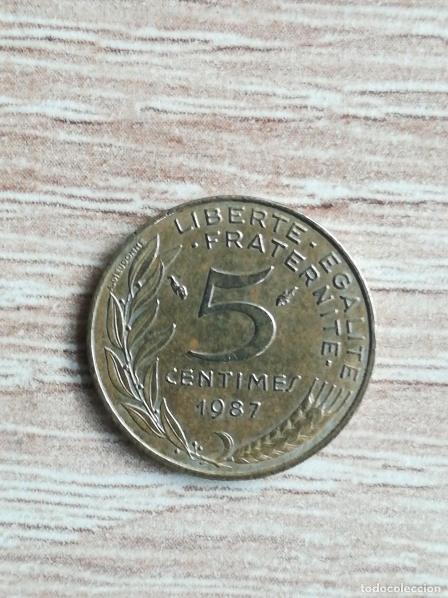 Monedas antiguas de Europa: MONEDA 5 CENTIMES FRANCIA. A&Ntilde;O 1987. - Foto 2