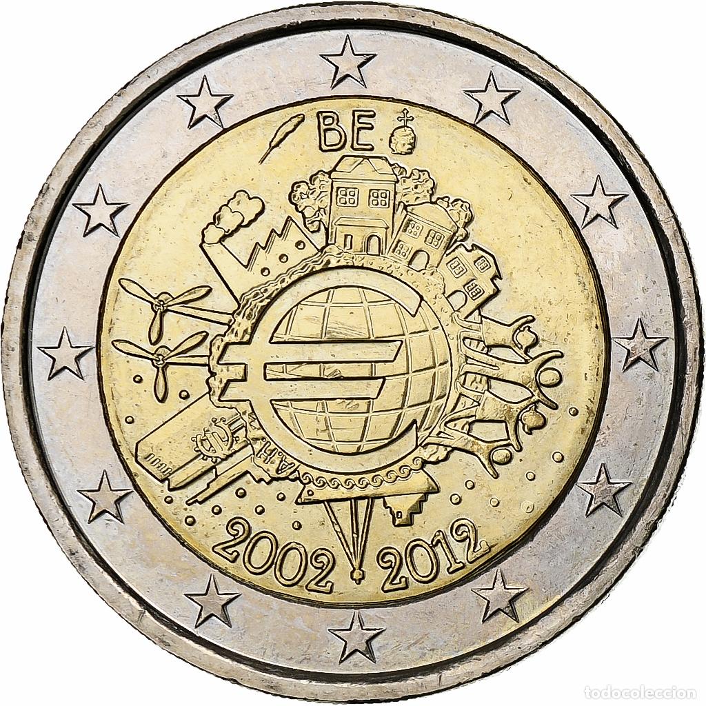 Monedas antiguas de Europa: [#1163062] B&eacute;lgica, 2 Euro, Queen Elisabeth, 2012, 10 ANS DE L'EURO, EBC, Bimet&aacute;lico