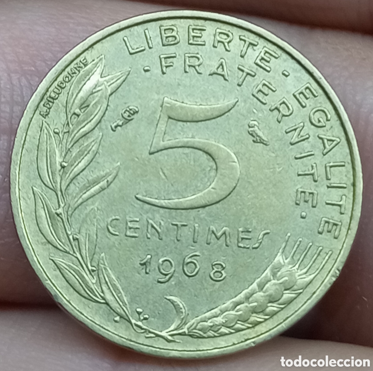 Monedas antiguas de Europa: Francia 5 c&eacute;ntimos 1964 - Foto 2