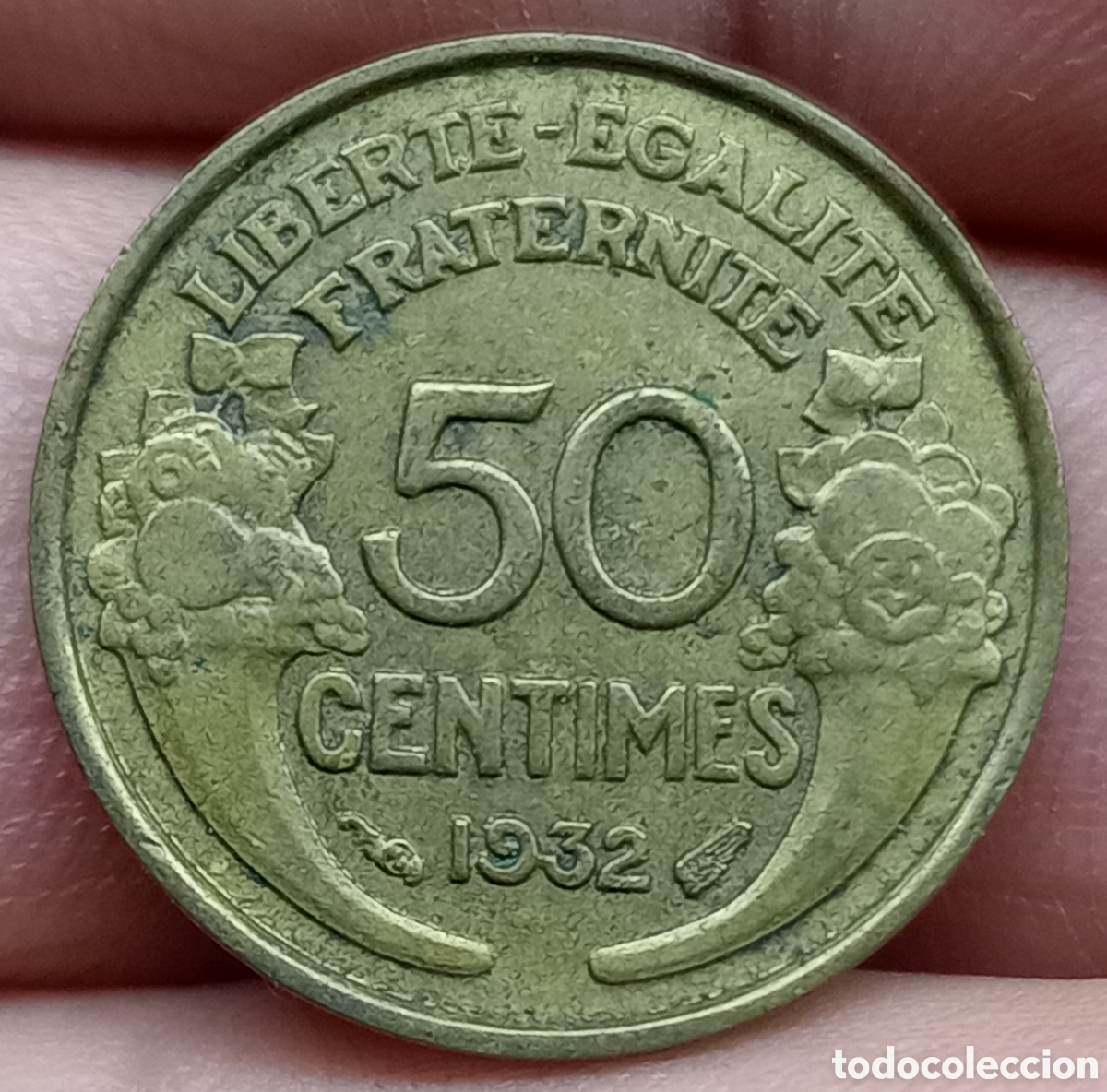 Monedas antiguas de Europa: Francia 50 c&eacute;ntimos 1932 - Foto 1