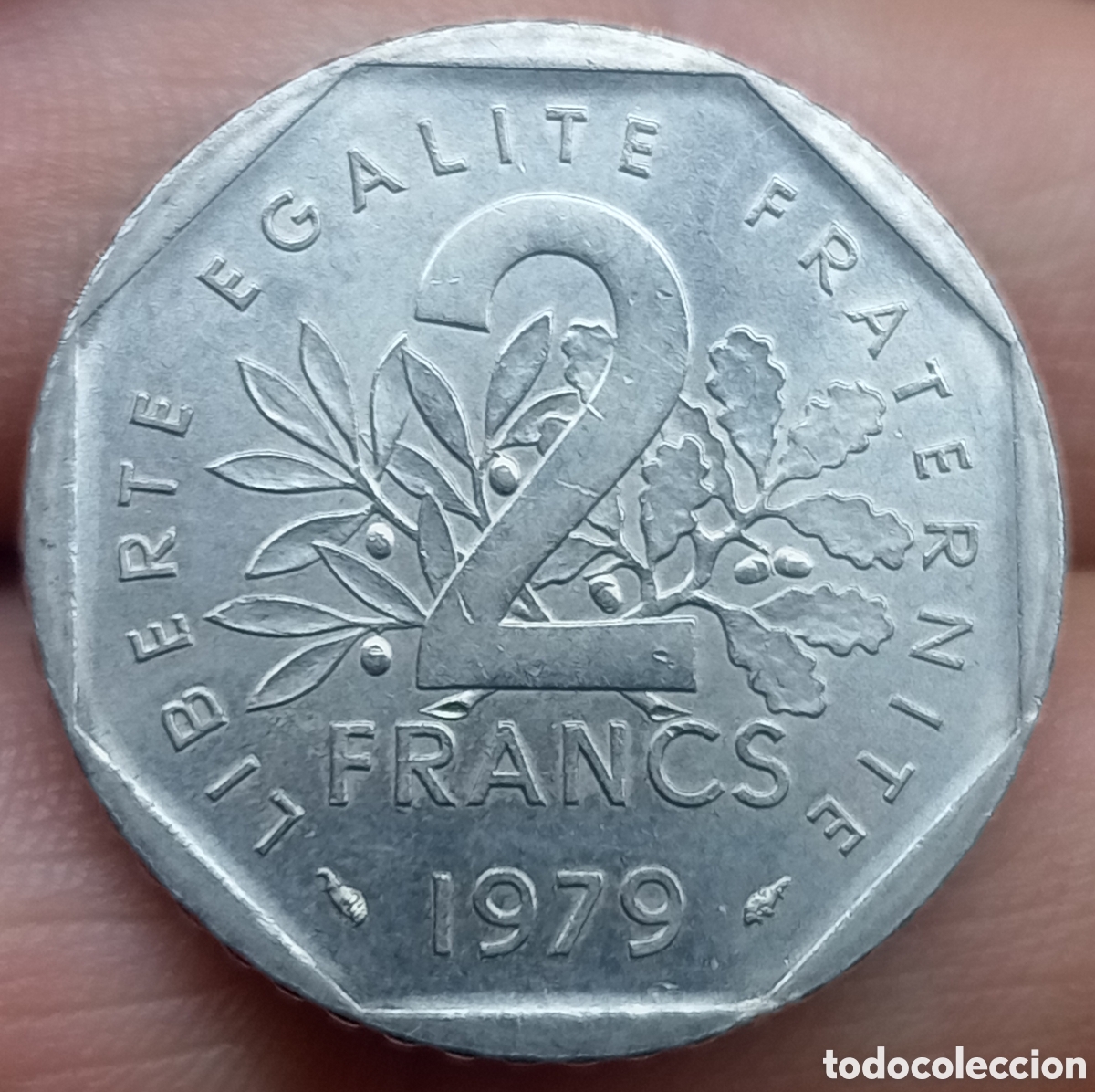 Monedas antiguas de Europa: Francia 2 francos 1979 - Foto 2