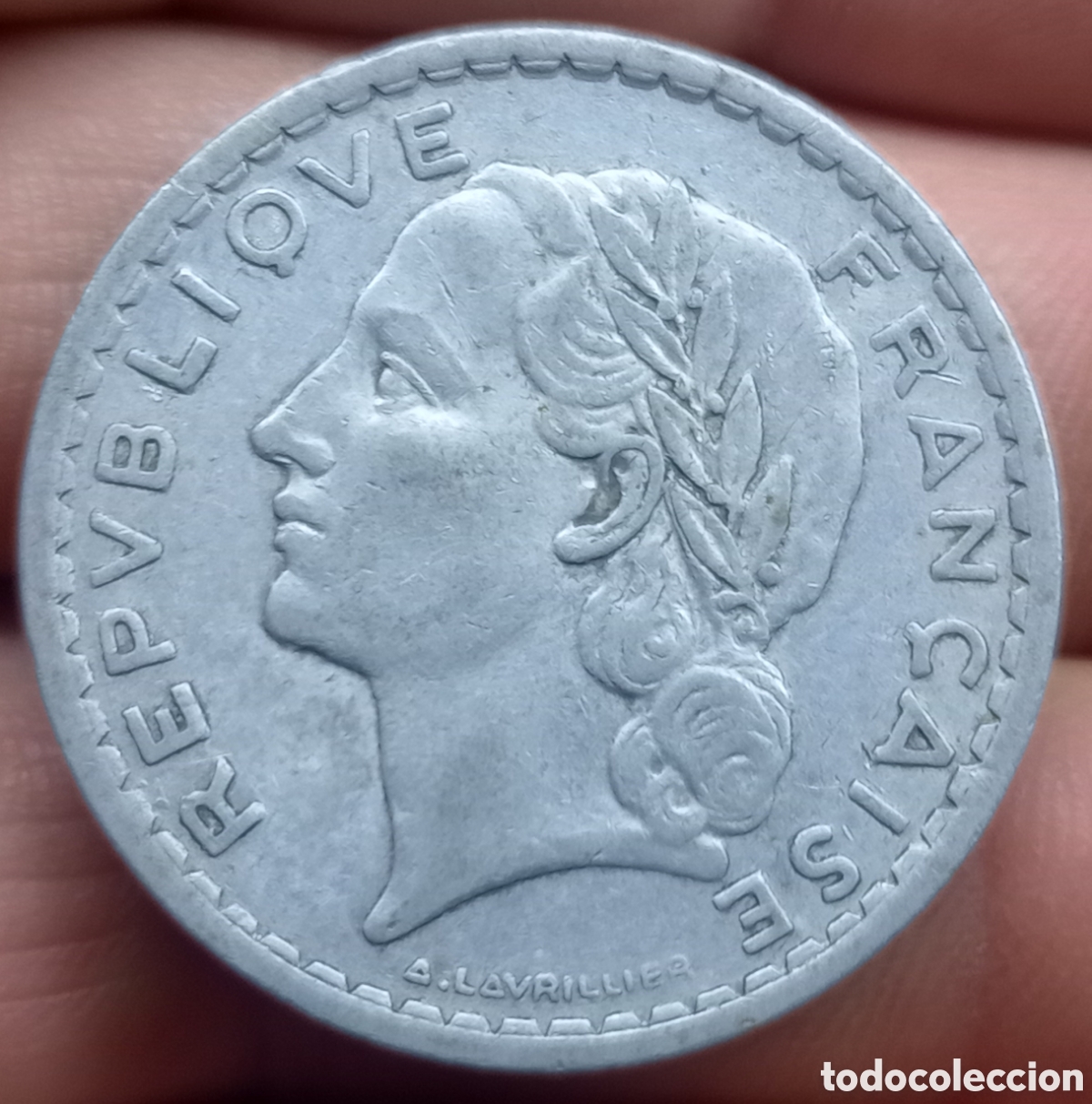 Monedas antiguas de Europa: Francia 5 francos 1949 - Foto 1