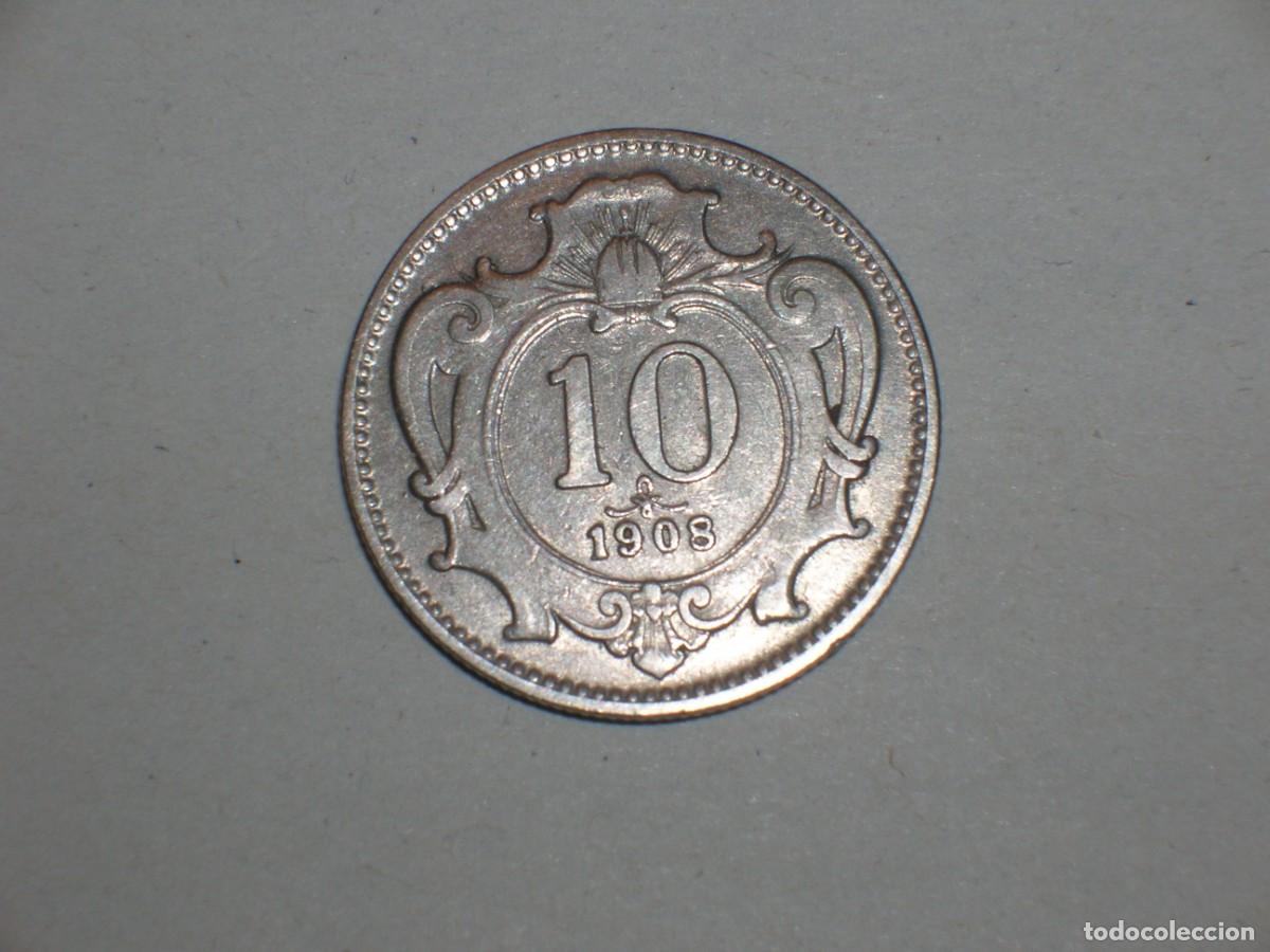 Monedas antiguas de Europa: AUSTRIA 10 heller 1908 (17324) - Foto 2