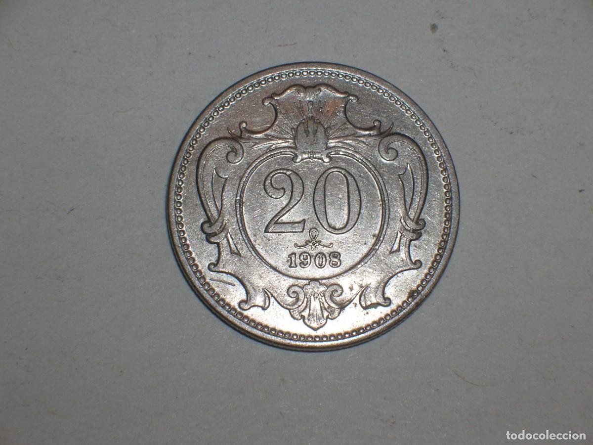 Monedas antiguas de Europa: AUSTRIA 20 heller 1908 (17361) - Foto 2