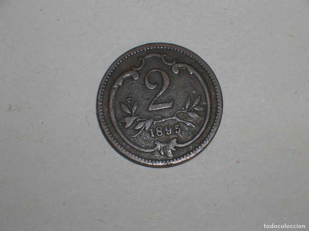 Monedas antiguas de Europa: AUSTRIA 2 heller 1895 (17377) - Foto 2