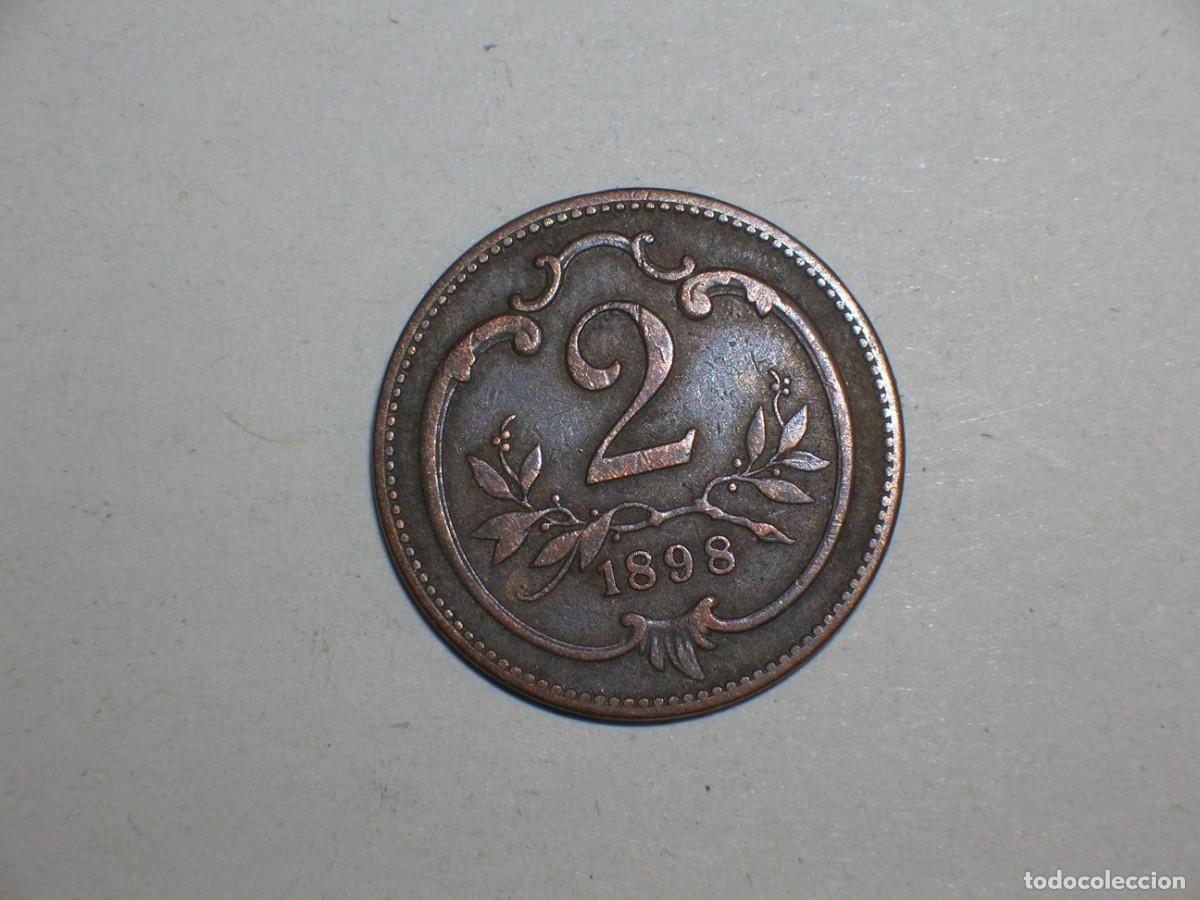 Monedas antiguas de Europa: AUSTRIA 2 heller 1898 (17397) - Foto 2