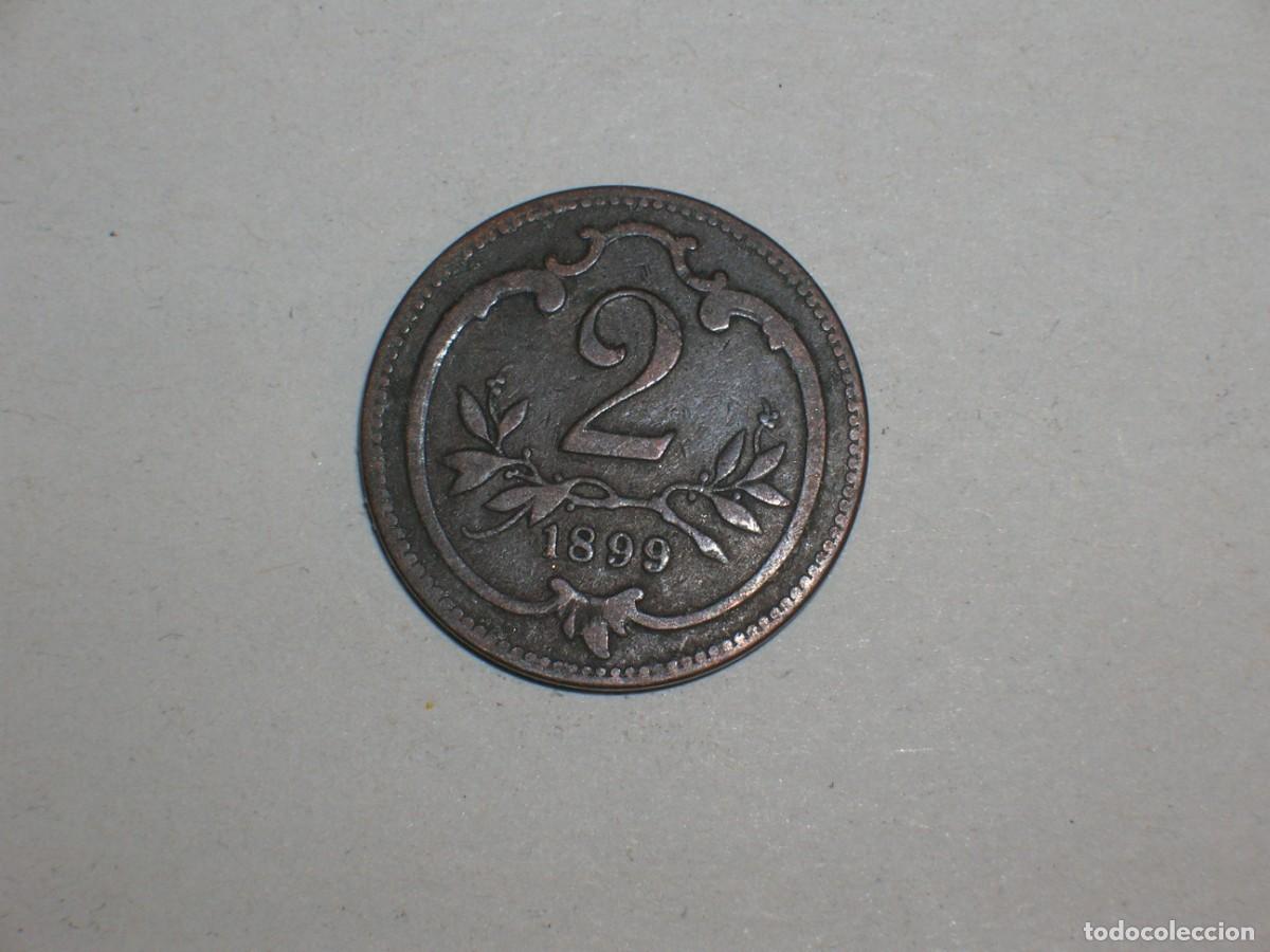 Monedas antiguas de Europa: AUSTRIA 2 heller 1899 (17399) - Foto 2