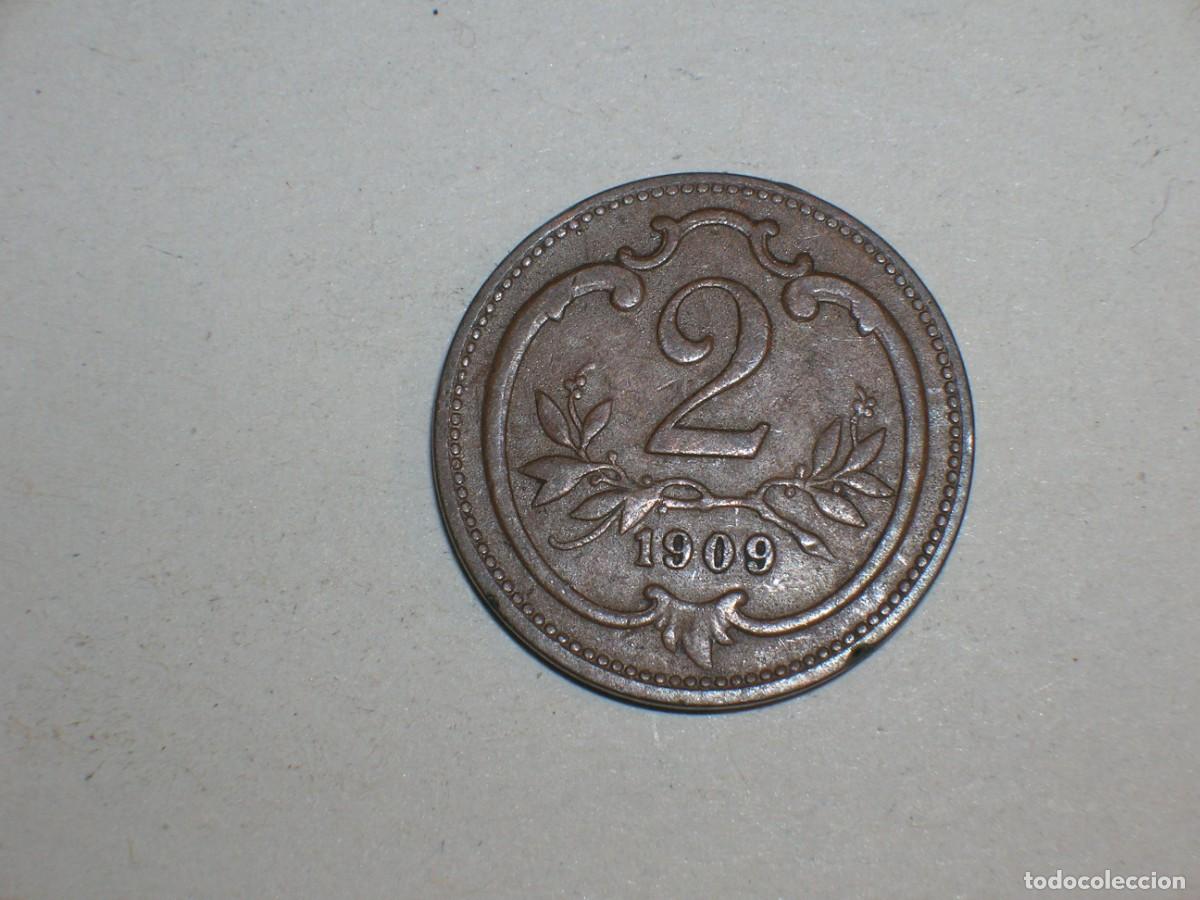 Monedas antiguas de Europa: AUSTRIA 2 heller 1909 (17417) - Foto 2
