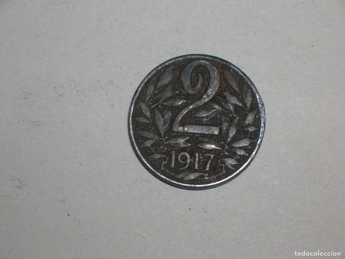 Monedas antiguas de Europa: AUSTRIA 2 heller 1917 (17465) - Foto 2