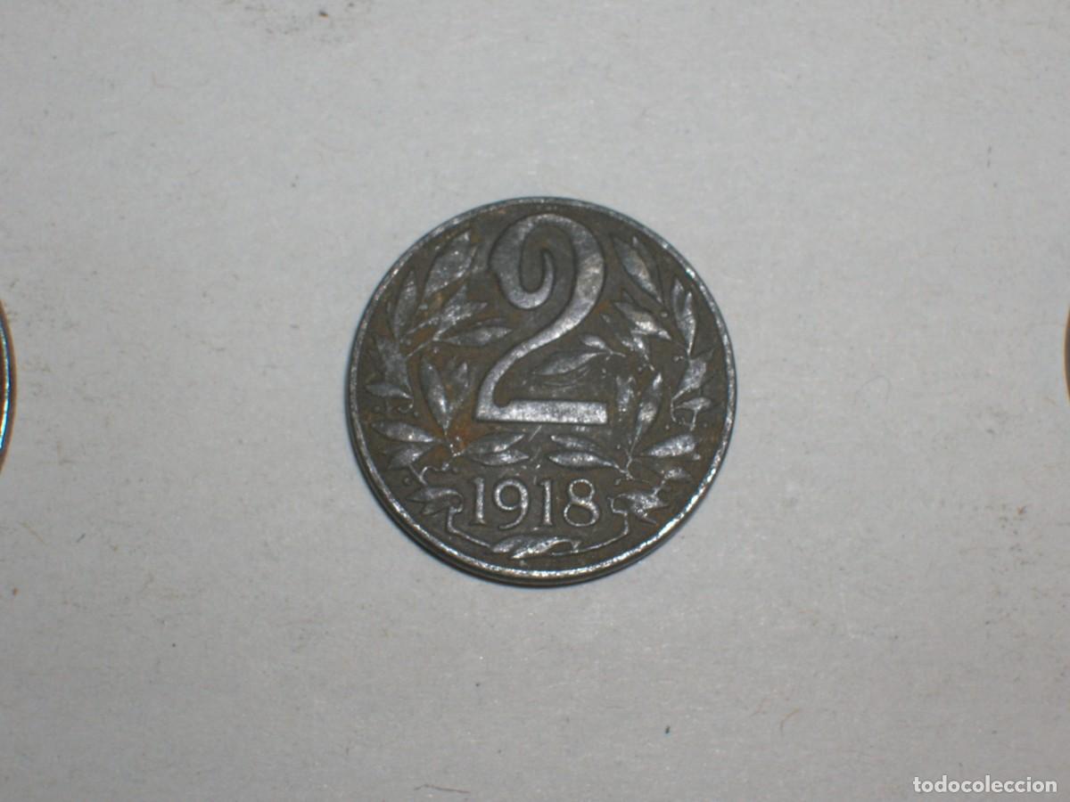 Monedas antiguas de Europa: AUSTRIA 2 heller 1918 (17487) - Foto 2