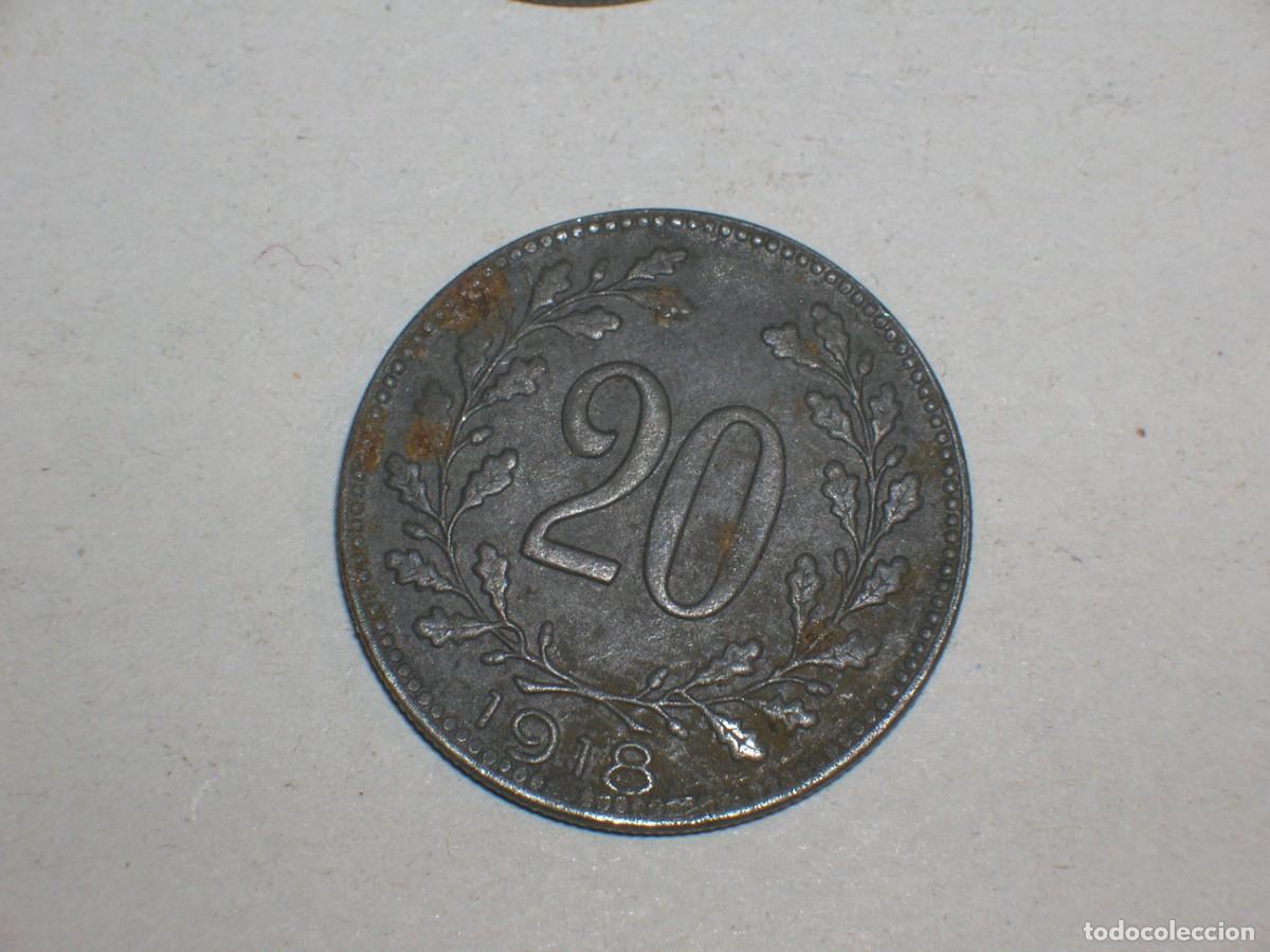 Monedas antiguas de Europa: AUSTRIA 20 heller 1918 (17596) - Foto 2