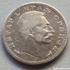 Monedas antiguas de Europa: MONEDA DE PLATA SERVIA 50 HAPA 1915.