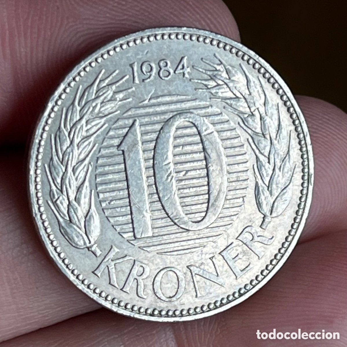 Monedas antiguas de Europa: 10 kroner 1984 Dinamarca - Foto 2