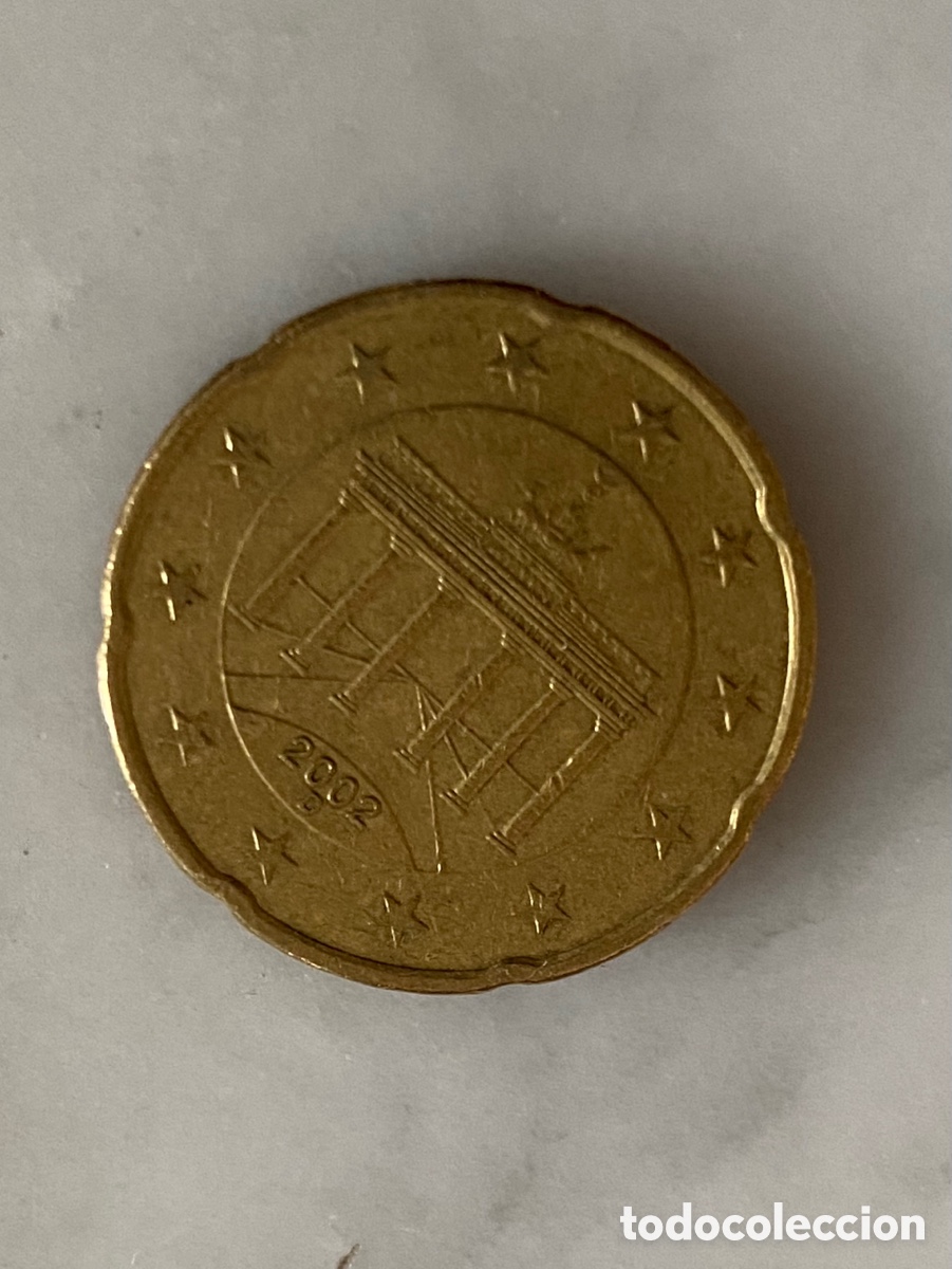 Monedas antiguas de Europa: Moneda 20 c&eacute;ntimos 2002 - Foto 3