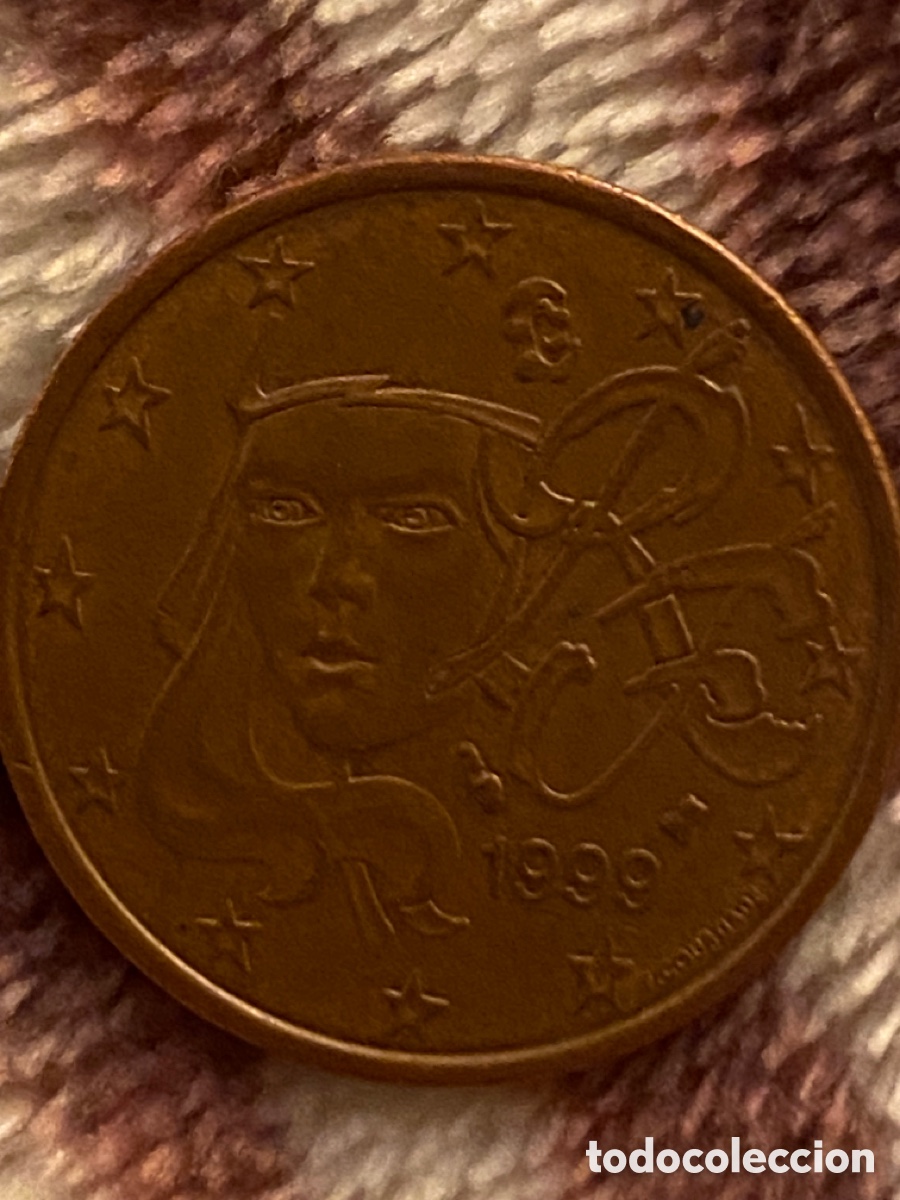 Monedas antiguas de Europa: Moneda de 5 c&eacute;ntimos acu&ntilde;ada en el 1999 Francesa - Foto 1