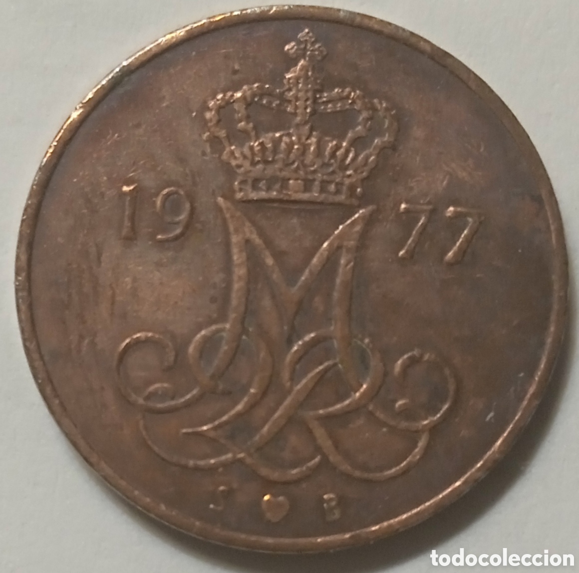 Monedas antiguas de Europa: 5 &Oslash;RE/1977SB (DINAMARCA) - Foto 1