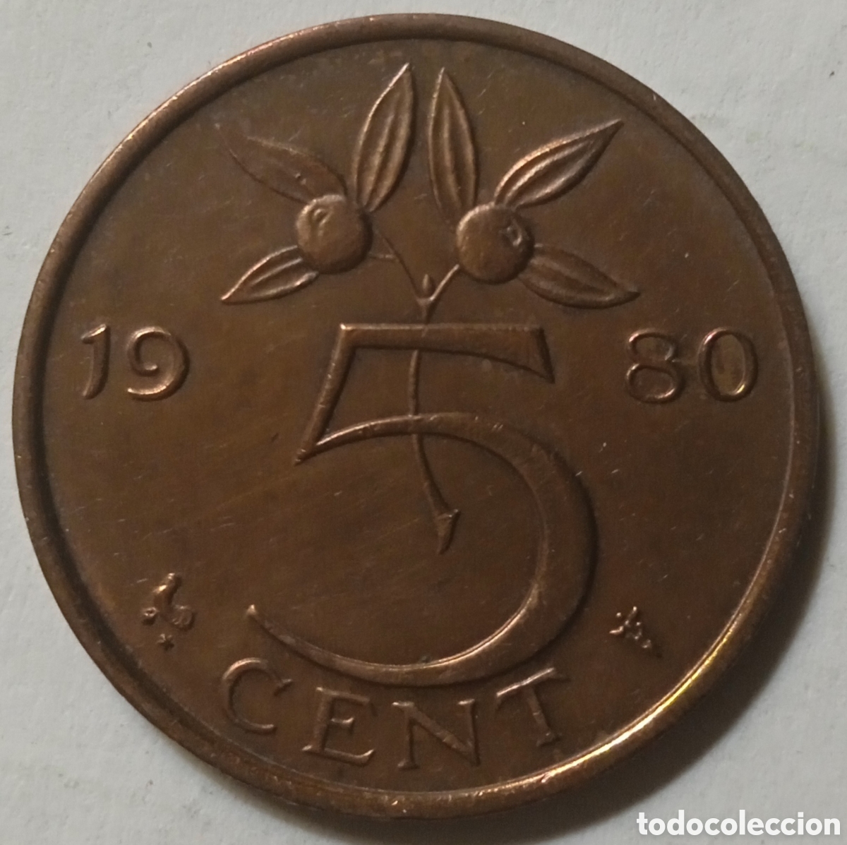 Monedas antiguas de Europa: 5 CENTS/1980 (HOLANDA) - Foto 1