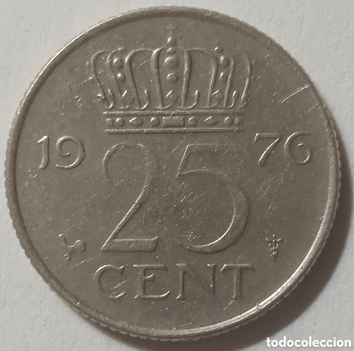 Monedas antiguas de Europa: 25 CENTS/1976 (HOLANDA) - Foto 1