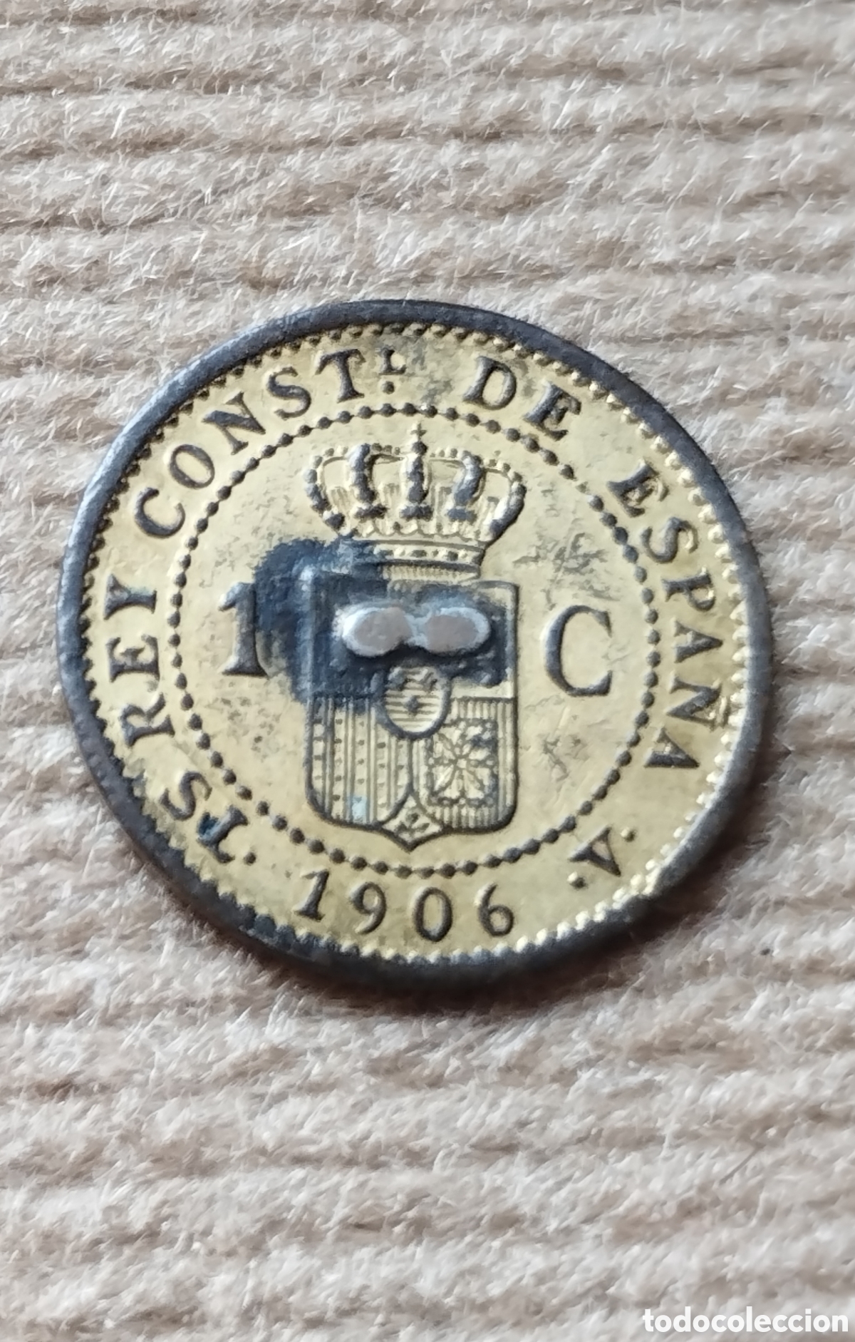 Monedas antiguas de Europa: Moneda o r&eacute;plica usada como bot&oacute;n - Foto 2