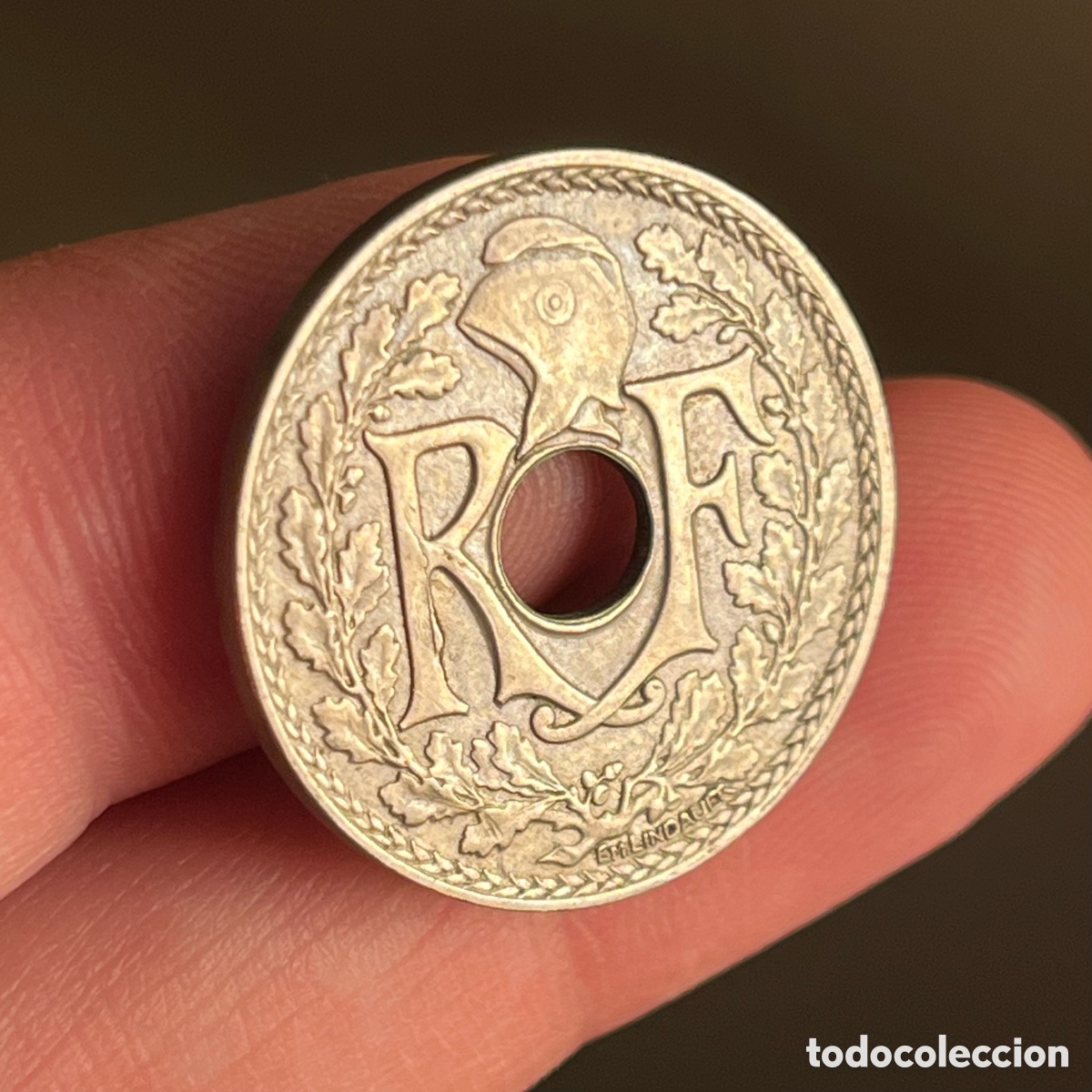 Monedas antiguas de Europa: 25 centimes 1918 Francia - Foto 2