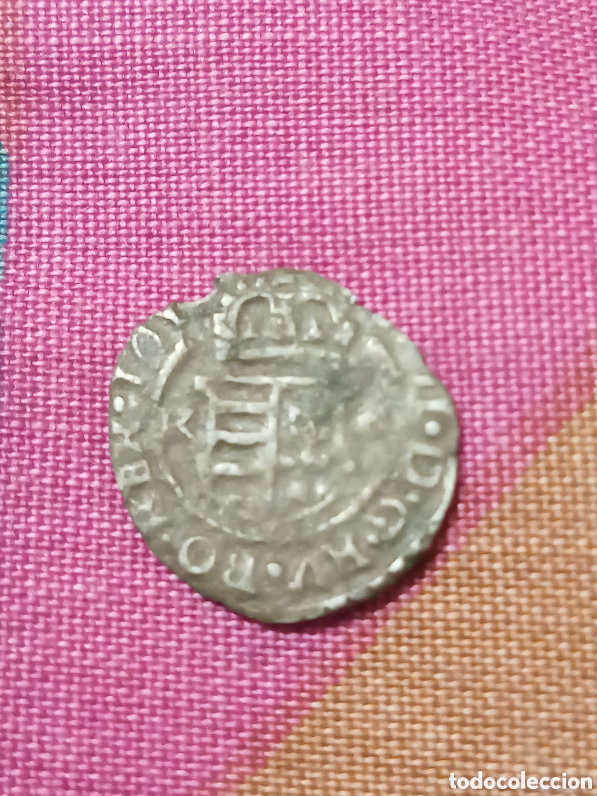 Monedas antiguas de Europa: DINERO HUNGRIA 16__ LA VIRGEN Y EL NI&Ntilde;O JESUS PLATA 15 MM.