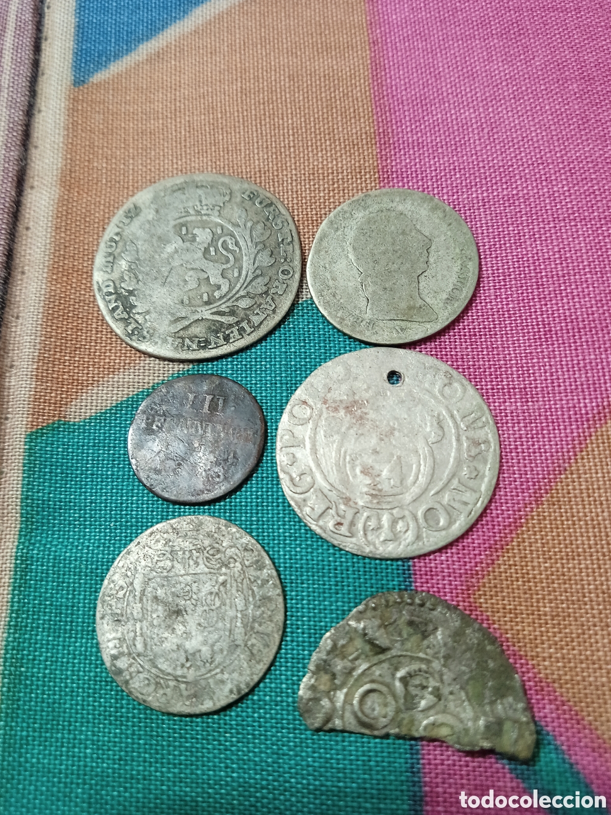 Monedas antiguas de Europa: SEIS MONEDAS DE PLATA A CLASIFICAR IDENTIFICAR