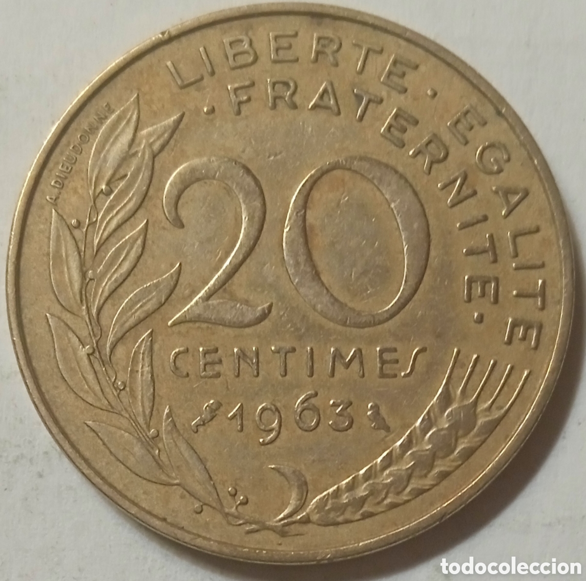 Monedas antiguas de Europa: 20 C&Eacute;NTIMOS/1963 (FRANCIA) - Foto 1