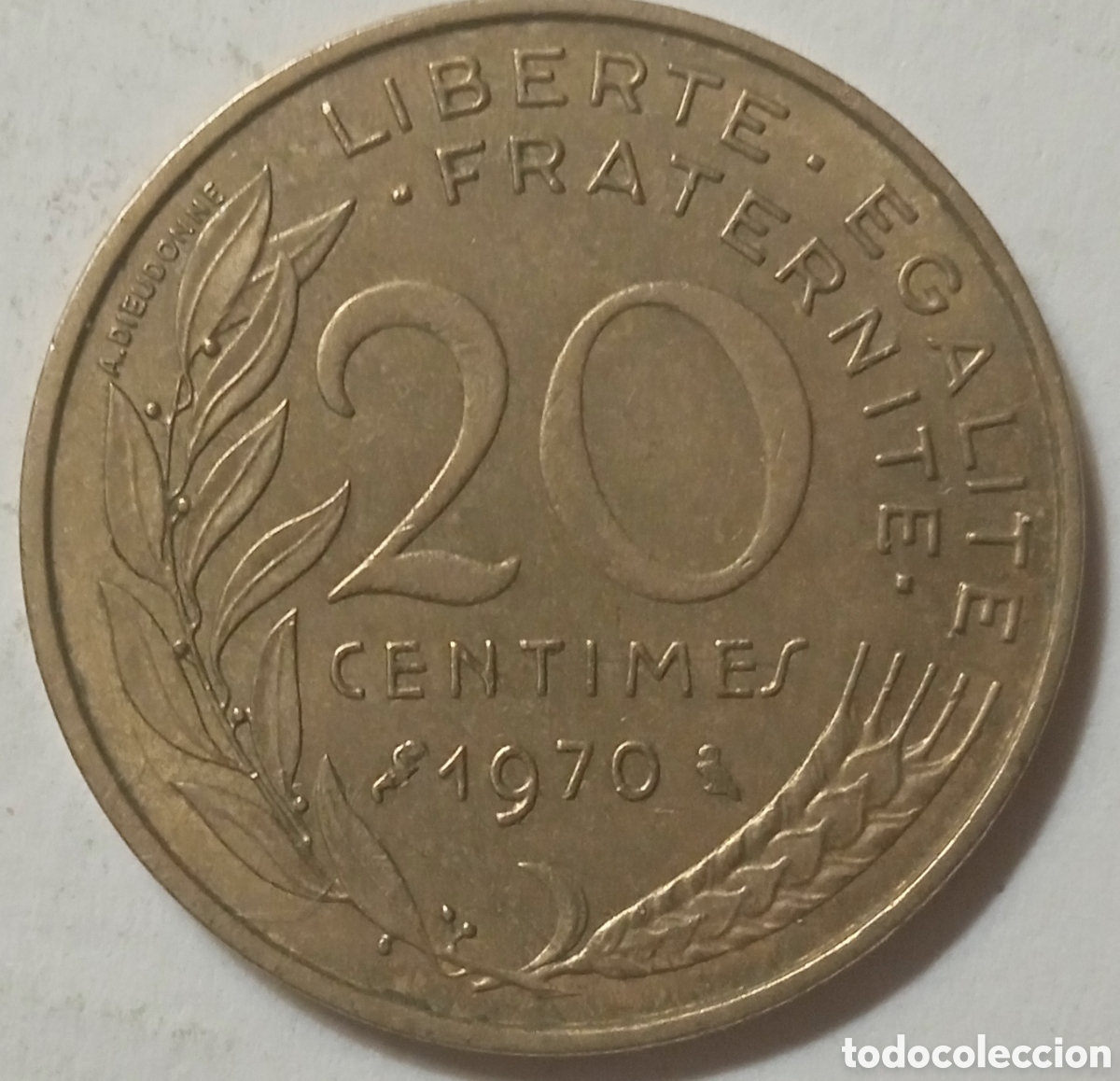 Monedas antiguas de Europa: 20 C&Eacute;NTIMOS/1970 (FRANCIA) - Foto 1