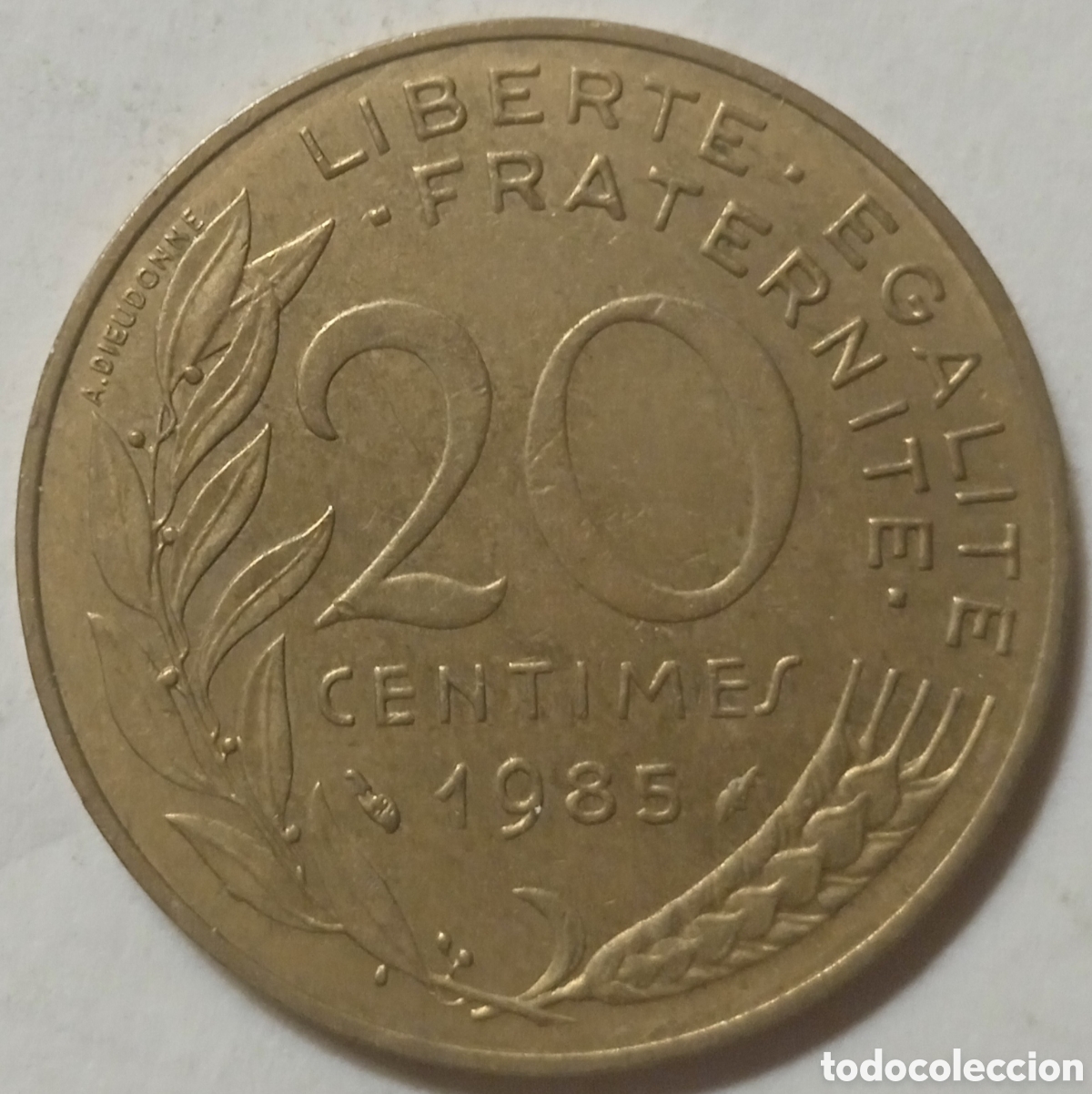 Monedas antiguas de Europa: 20 C&Eacute;NTIMOS/1985 (FRANCIA) - Foto 1