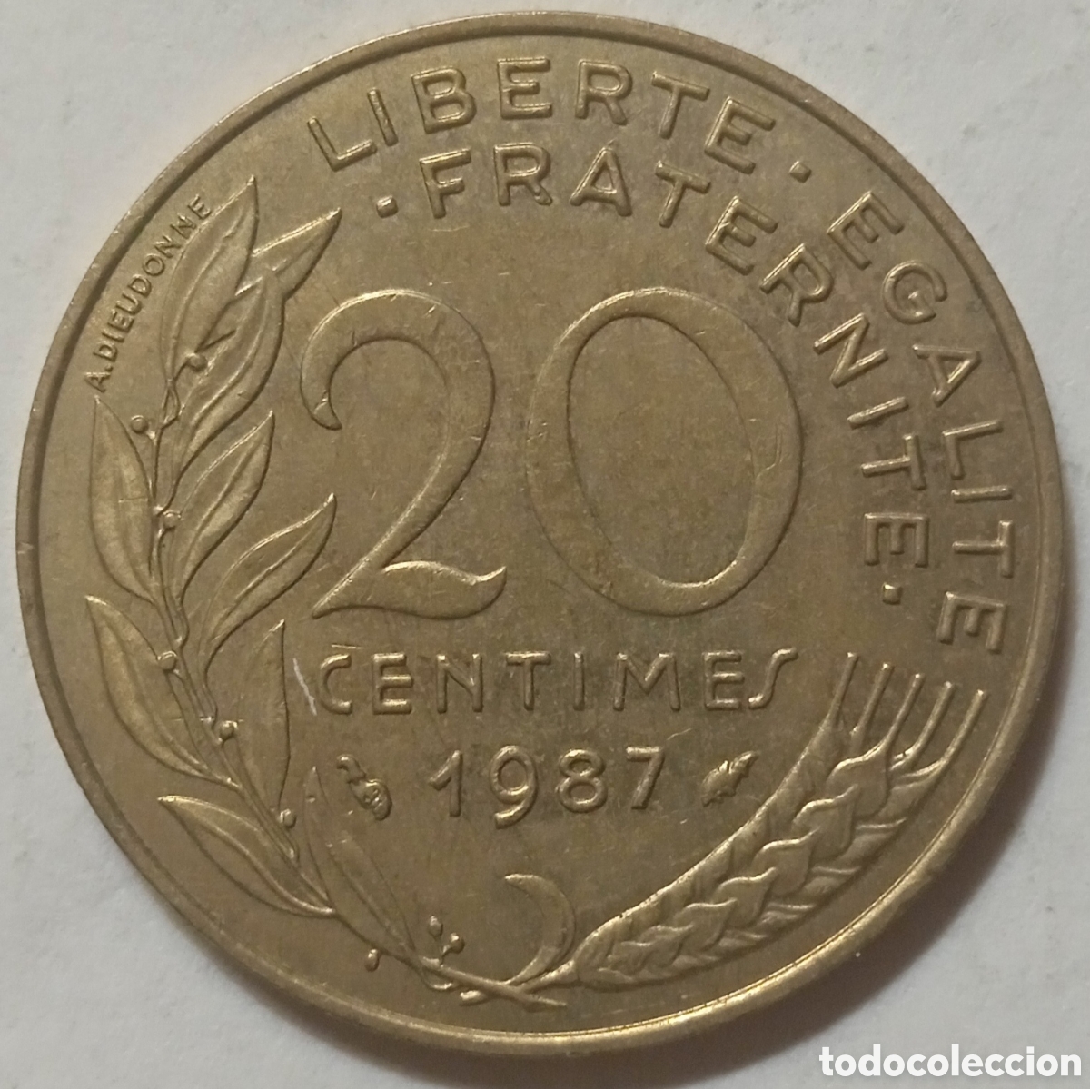 Monedas antiguas de Europa: 20 C&Eacute;NTIMOS/1987 (FRANCIA) - Foto 1