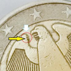 Monedas antiguas de Europa: MONEDA DE 2 EUROS € ALEMANIA 2002 F , AGUILA , CON ERROR FALLO DE ACUÑACIÓN