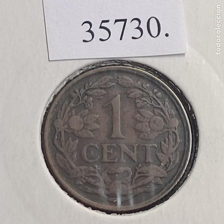 Monedas antiguas de Europa: Holanda 1 c&eacute;ntimo 1917 - Foto 2