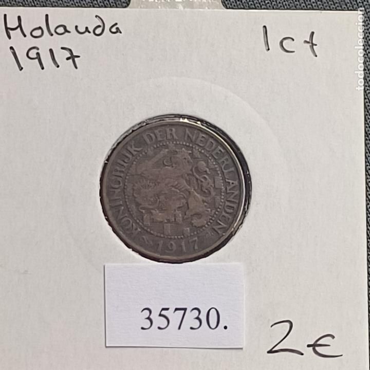 Monedas antiguas de Europa: Holanda 1 c&eacute;ntimo 1917 - Foto 1