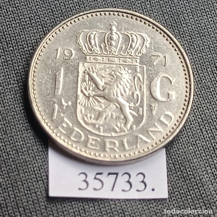 Monedas antiguas de Europa: Holanda 1 gulden 1971 - Foto 2
