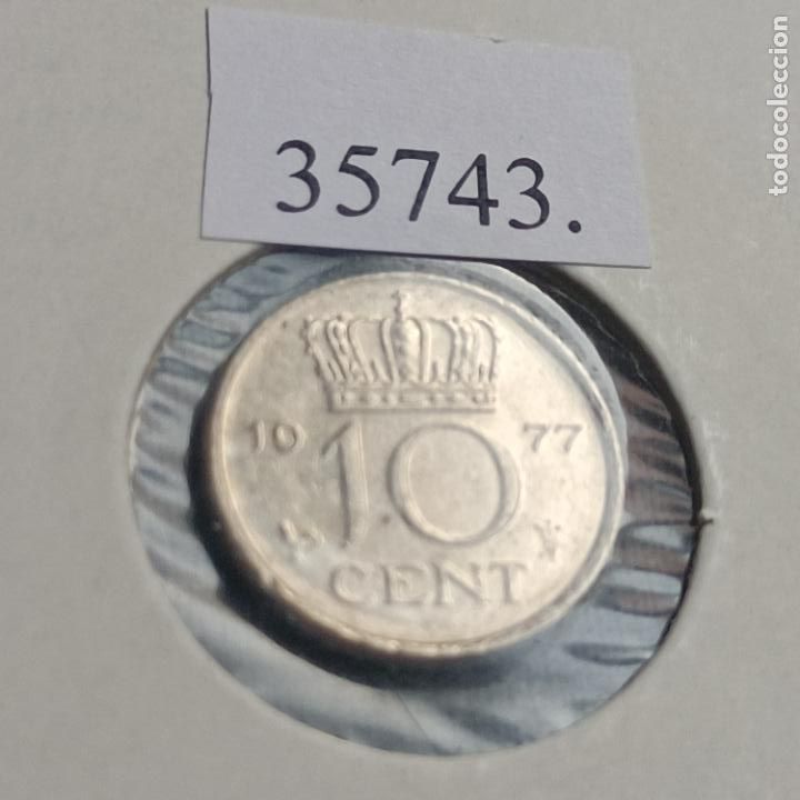 Monedas antiguas de Europa: Holanda 10 centimos 1977 - Foto 3